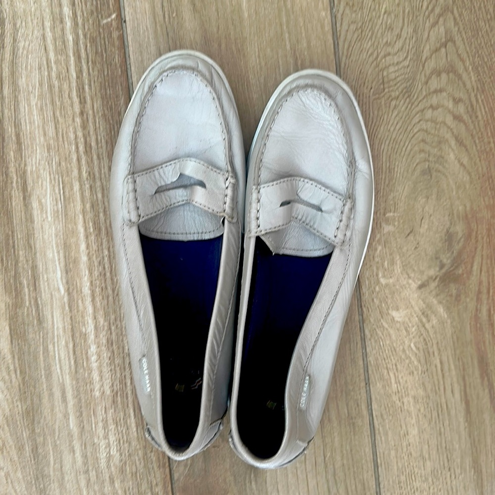 Silver slip on Cole Haan Size 10